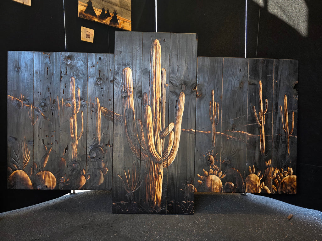 Saguaro triptych