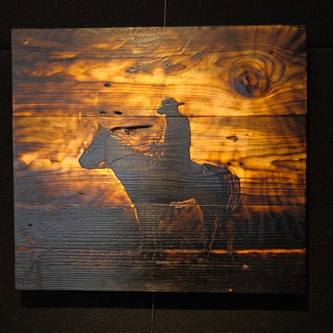 Cowboy on Horse Silhouette