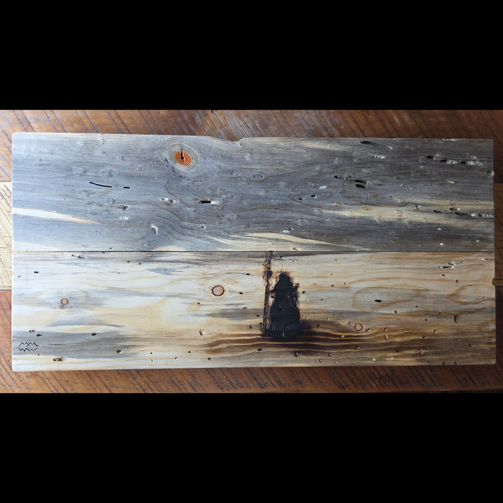 Native American Landscape Blue Stain
