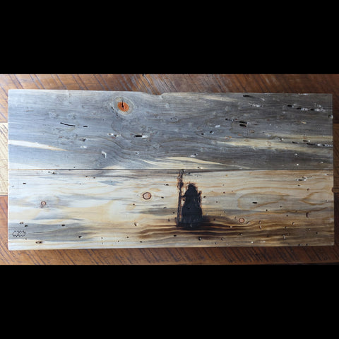 Native American Landscape Blue Stain