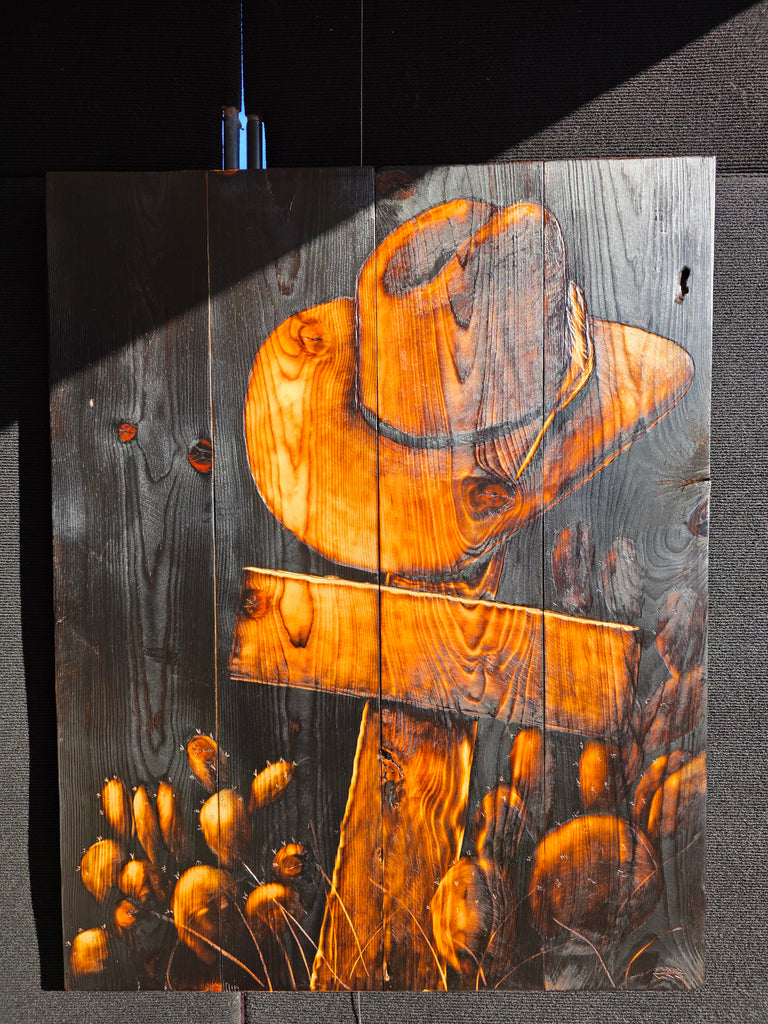Cowboy Hat on a Cross