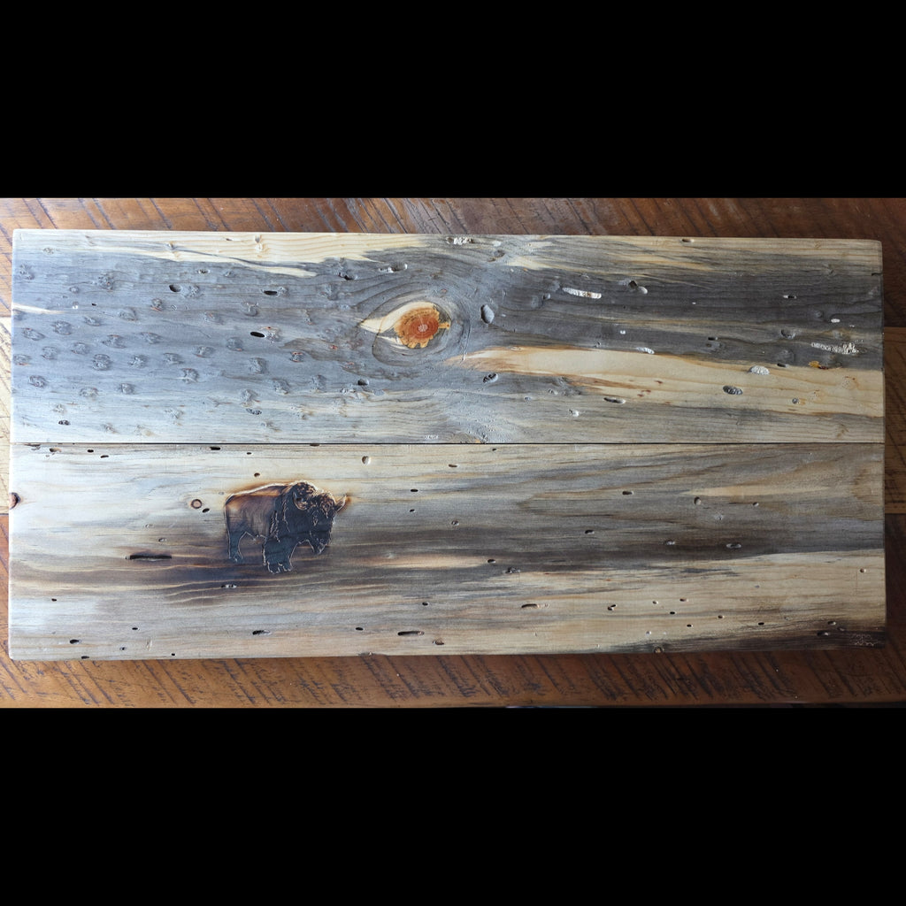 Bison Landscape Blue Stain